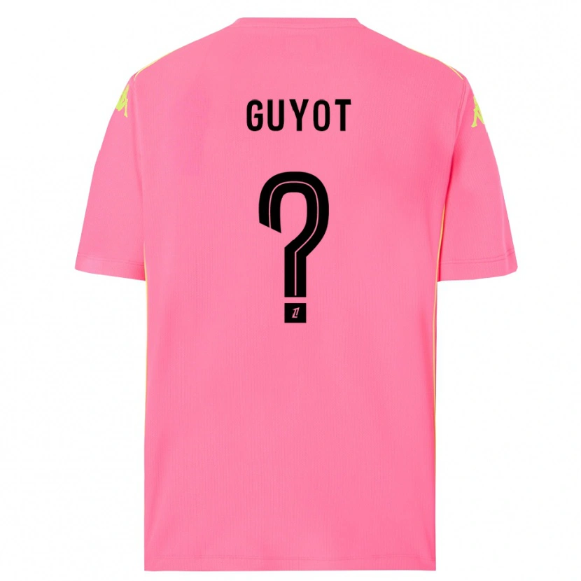 Danxen Mænd Loucas Guyot #0 Hot Pink Sort Målmandstrøje 2025/26 Trøje T-shirt