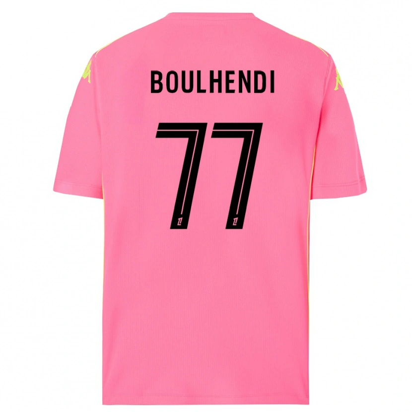 Danxen Mænd Teddy Boulhendi #77 Hot Pink Sort Målmandstrøje 2025/26 Trøje T-shirt