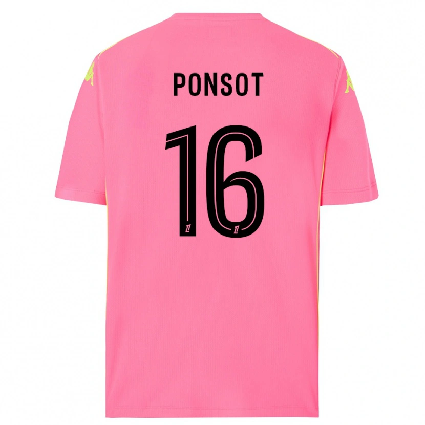 Danxen Mænd Martin Ponsot #16 Hot Pink Sort Målmandstrøje 2025/26 Trøje T-shirt