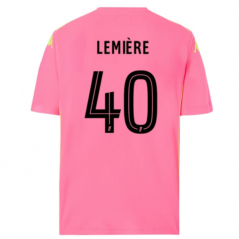 Danxen Mænd Pauline Lemière #40 Hot Pink Sort Målmandstrøje 2025/26 Trøje T-shirt