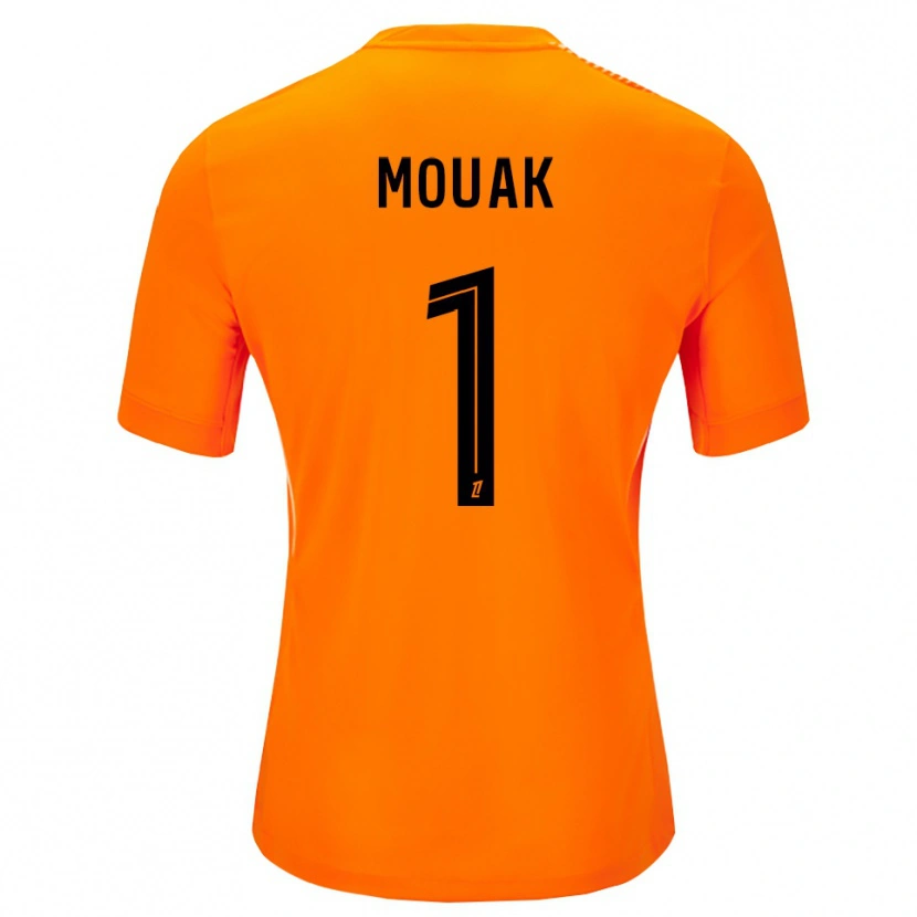 Danxen Mænd Adam Mouak #1 Orange Sort Målmandstrøje 2025/26 Trøje T-shirt
