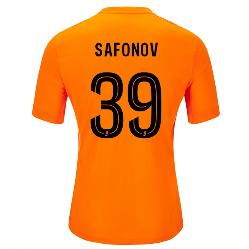 Danxen Mænd Matvey Safonov #39 Orange Sort Målmandstrøje 2025/26 Trøje T-shirt