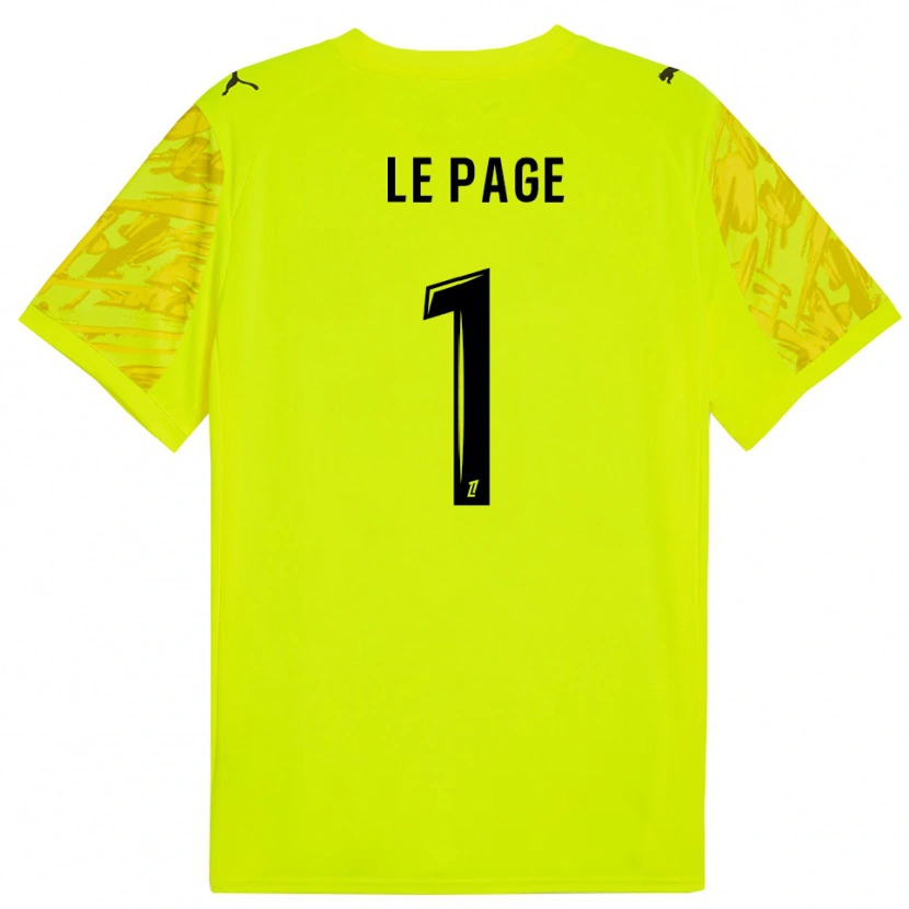 Danxen Mænd Noé Le Page #1 Fluorescerende Grøn Gul Målmandstrøje 2025/26 Trøje T-shirt