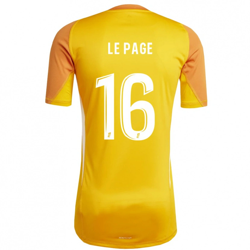 Danxen Mænd Manon Le Page #16 Orange Hvid Målmandstrøje 2025/26 Trøje T-shirt