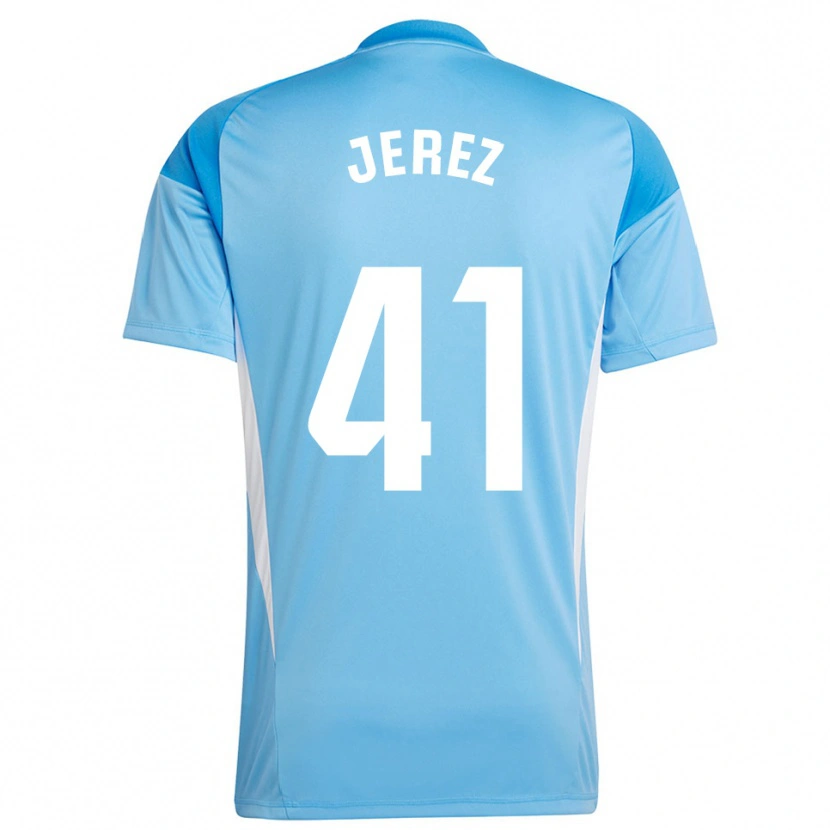 Danxen Mænd Adrián Jerez #41 Himmelblå Hvid Målmandstrøje 2025/26 Trøje T-shirt