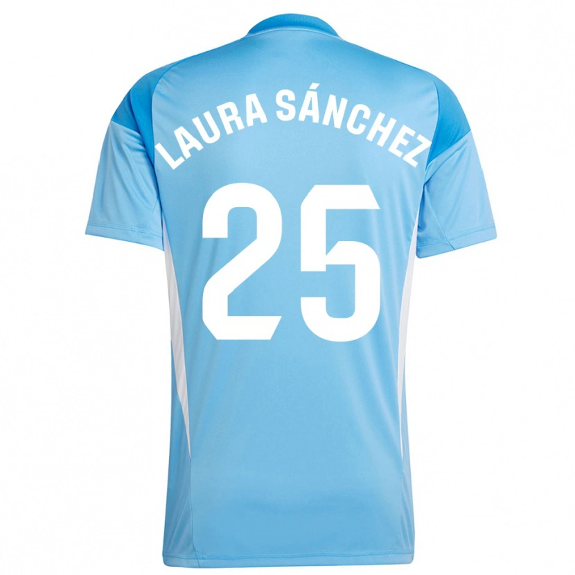 Danxen Mænd Laura Sánchez Comuñas #25 Himmelblå Hvid Målmandstrøje 2025/26 Trøje T-shirt