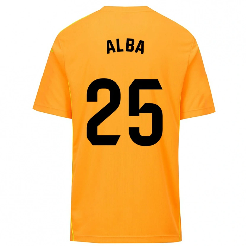 Danxen Mænd Alba Acebes Rodríguez #25 Orange Sort Målmandstrøje 2025/26 Trøje T-shirt