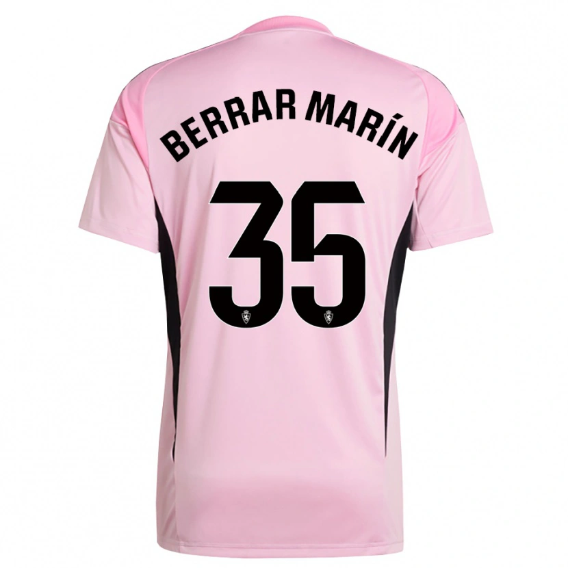 Danxen Mænd Sergio Berrar #35 Lys Pink Sort Målmandstrøje 2025/26 Trøje T-shirt