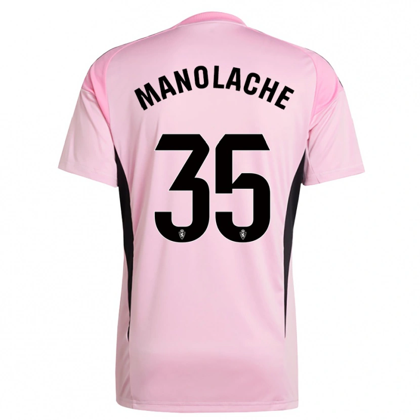 Danxen Mænd Marcos Manolache #35 Lys Pink Sort Målmandstrøje 2025/26 Trøje T-shirt