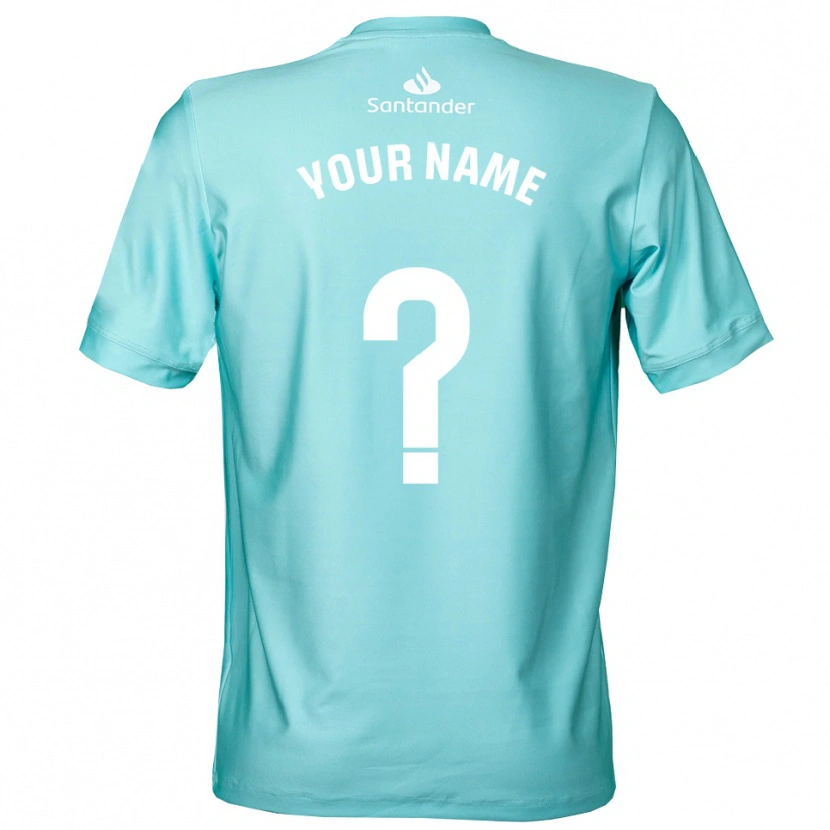 Danxen Mænd Racing de Santander Lys Cyan Hvid Målmandstrøje 2025/26 Trøje T-shirt