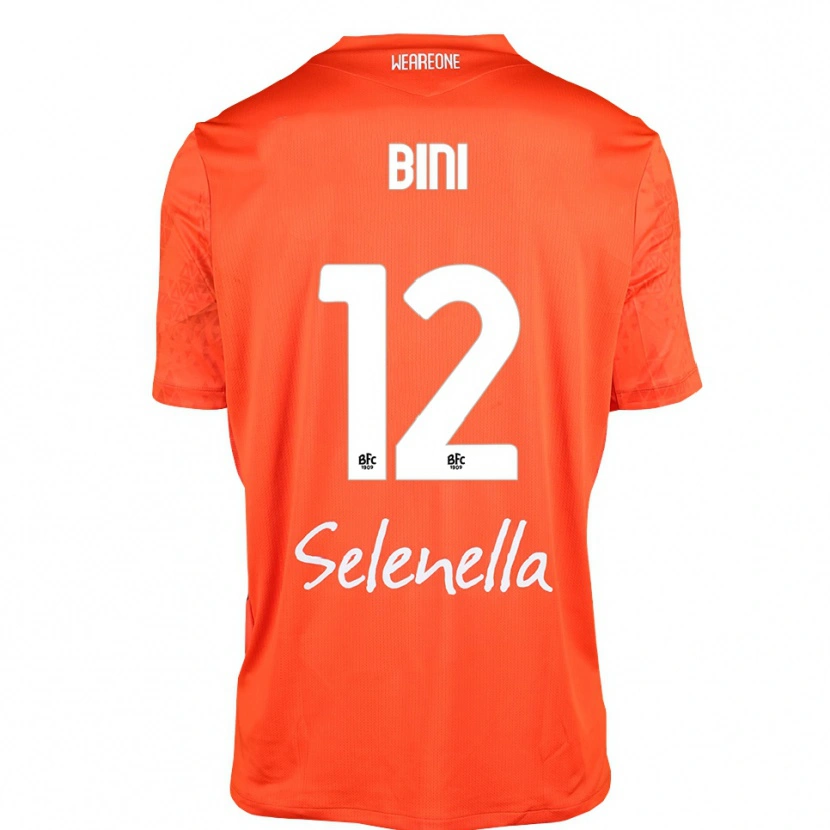 Danxen Mænd Cesare Bini #12 Orange Sort Hvid Målmandstrøje 2025/26 Trøje T-shirt