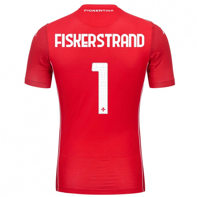 Danxen Mænd Cecilie Fiskerstrand #1 Rød Hvid Målmandstrøje 2025/26 Trøje T-shirt