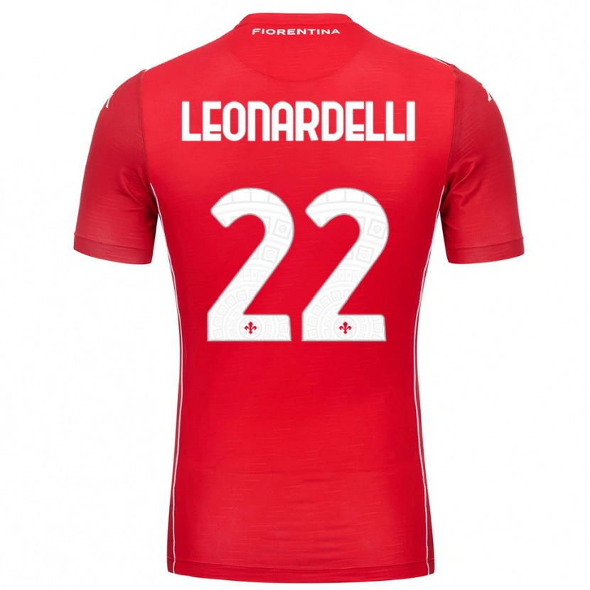 Danxen Mænd Pietro Leonardelli #22 Rød Hvid Målmandstrøje 2025/26 Trøje T-shirt