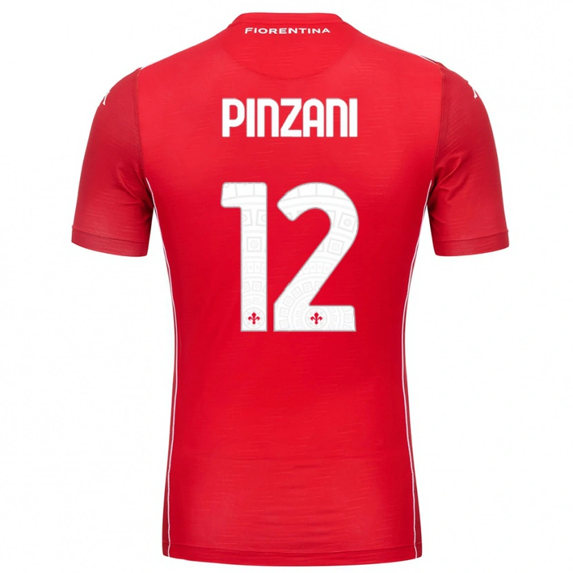 Danxen Mænd Lorenzo Pinzani #12 Rød Hvid Målmandstrøje 2025/26 Trøje T-shirt