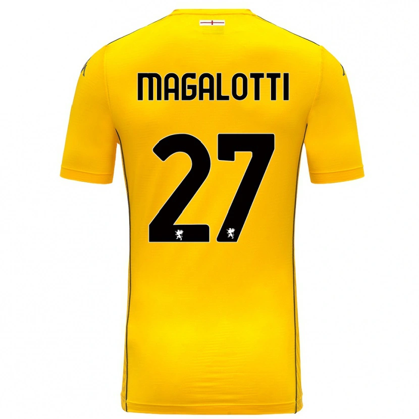 Danxen Mænd Gabriele Magalotti #27 Mørk Gul Sort Målmandstrøje 2025/26 Trøje T-shirt