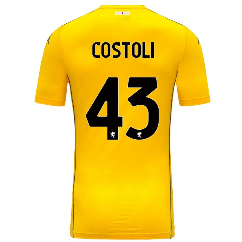 Danxen Mænd Lorenzo Costoli #43 Mørk Gul Sort Målmandstrøje 2025/26 Trøje T-shirt