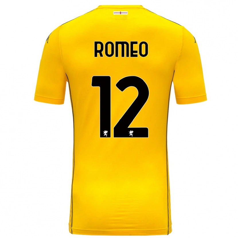 Danxen Mænd Emanuele Romeo #12 Mørk Gul Sort Målmandstrøje 2025/26 Trøje T-shirt