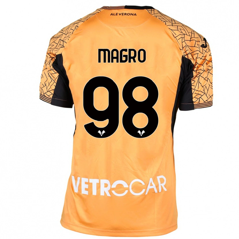 Danxen Mænd Federico Magro #98 Orange Sort Hvid Målmandstrøje 2025/26 Trøje T-shirt