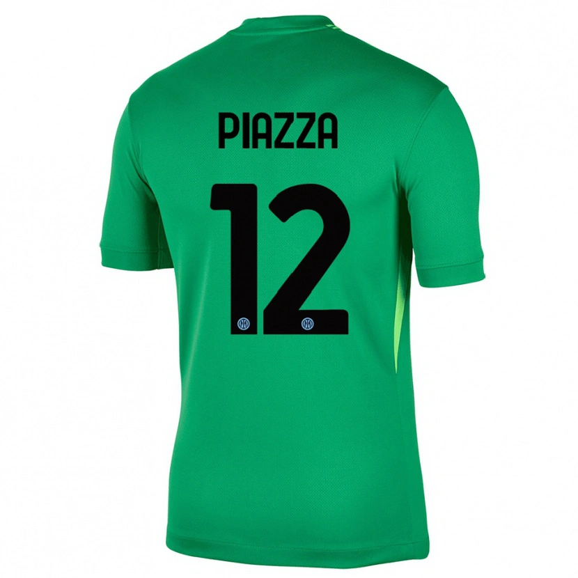 Danxen Mænd Alessia Piazza #12 Lys Grøn Sort Målmandstrøje 2025/26 Trøje T-shirt