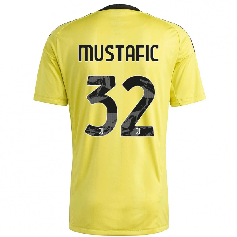 Danxen Mænd Emma Mustafic #32 Gul Hvid Målmandstrøje 2025/26 Trøje T-shirt
