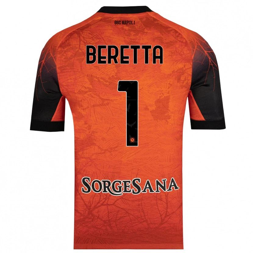 Danxen Mænd Beatrice Beretta #1 Orange Rød Sort Målmandstrøje 2025/26 Trøje T-shirt