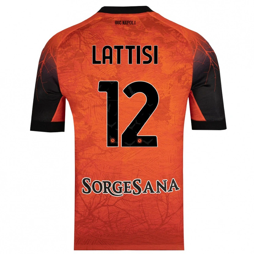 Danxen Mænd Francesco Lattisi #12 Orange Rød Sort Målmandstrøje 2025/26 Trøje T-shirt