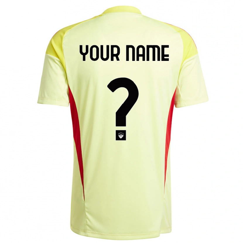 Danxen Mænd AS Roma Lysegul Orange Målmandstrøje 2025/26 Trøje T-shirt