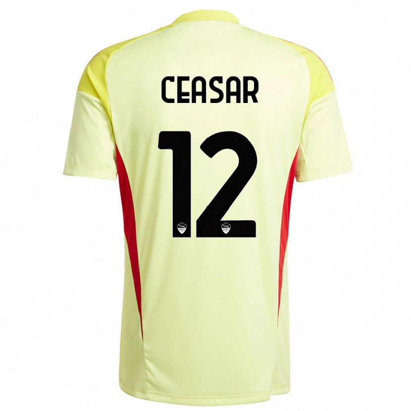 Danxen Mænd Camelia Ceasar #12 Lysegul Orange Målmandstrøje 2025/26 Trøje T-shirt
