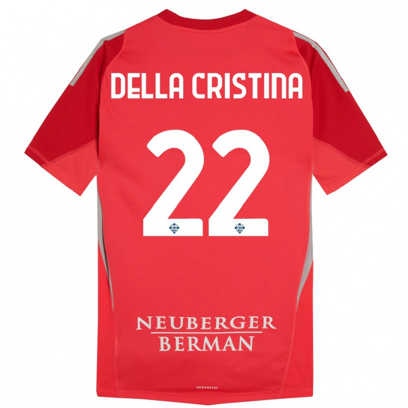 Danxen Mænd Stefano Della Cristina #22 Rød Grå Målmandstrøje 2025/26 Trøje T-shirt