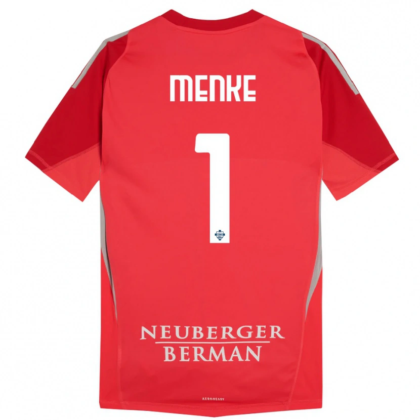 Danxen Mænd Henrique Menke #1 Rød Grå Målmandstrøje 2025/26 Trøje T-shirt