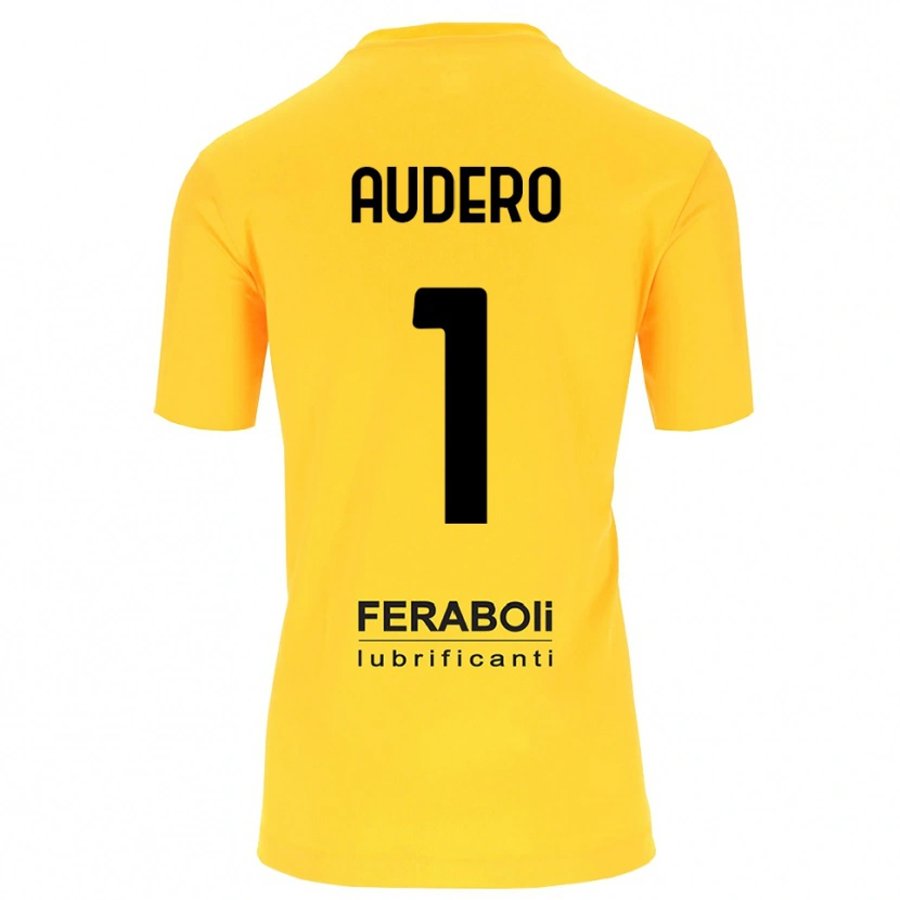 Danxen Mænd Emil Audero #1 Gul Sort Målmandstrøje 2025/26 Trøje T-shirt