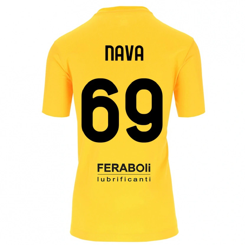 Danxen Mænd Lapo Nava #69 Gul Sort Målmandstrøje 2025/26 Trøje T-shirt