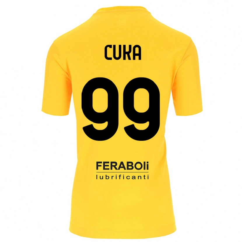 Danxen Mænd Samuel Cuka #99 Gul Sort Målmandstrøje 2025/26 Trøje T-shirt