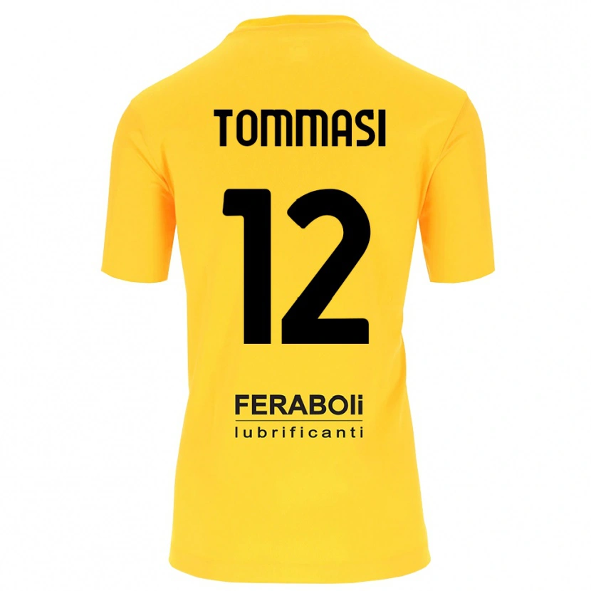 Danxen Mænd Francesco Tommasi #12 Gul Sort Målmandstrøje 2025/26 Trøje T-shirt