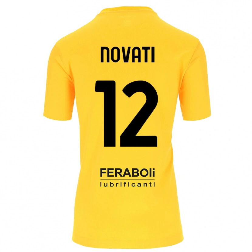 Danxen Mænd Lorenzo Novati #12 Gul Sort Målmandstrøje 2025/26 Trøje T-shirt