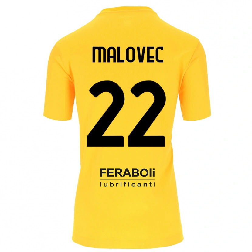 Danxen Mænd Adrian Malovec #22 Gul Sort Målmandstrøje 2025/26 Trøje T-shirt
