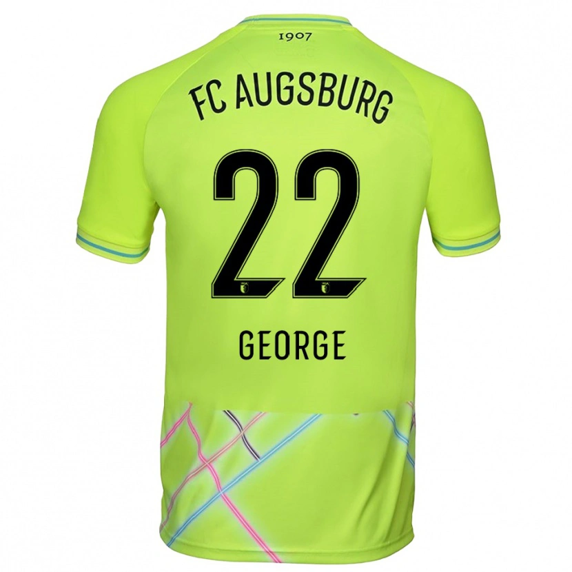 Danxen Mænd Noah George #22 Grøn Gul Sort Målmandstrøje 2025/26 Trøje T-shirt