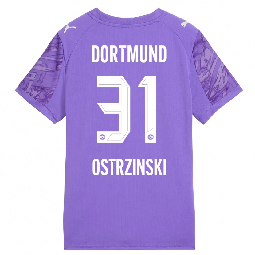 Danxen Mænd Silas Ostrzinski #31 Lilla Hvid Målmandstrøje 2025/26 Trøje T-shirt