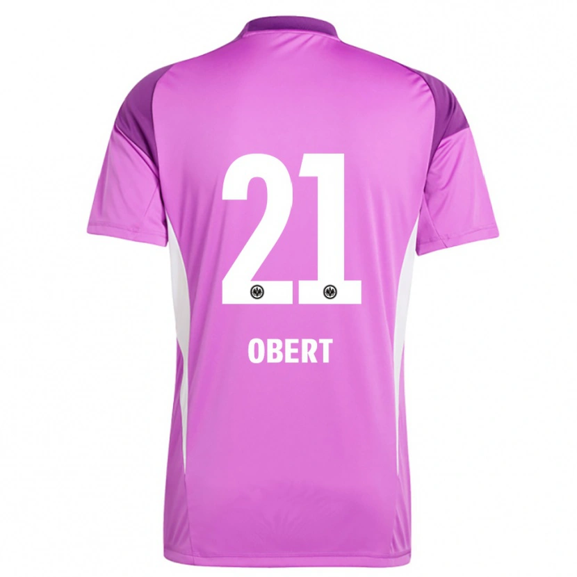 Danxen Mænd Yuriy Obert #21 Lilla Hvid Målmandstrøje 2025/26 Trøje T-shirt