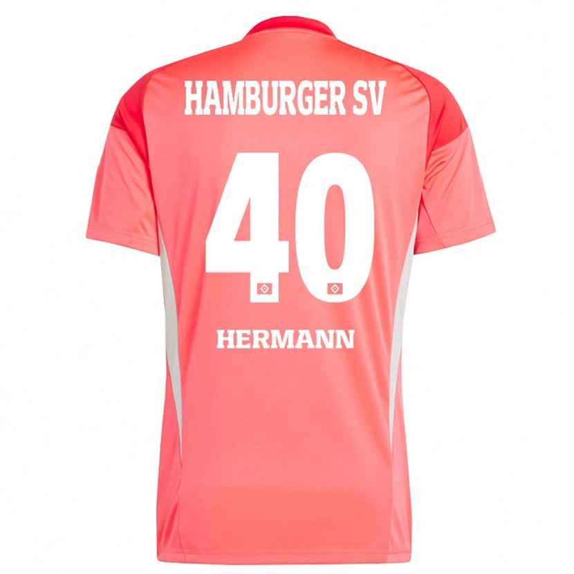 Danxen Mænd Hannes Hermann #40 Rød Orange Målmandstrøje 2025/26 Trøje T-shirt