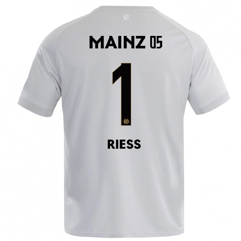 Danxen Mænd Lasse Rieß #1 Lysegrå Blå Målmandstrøje 2025/26 Trøje T-shirt