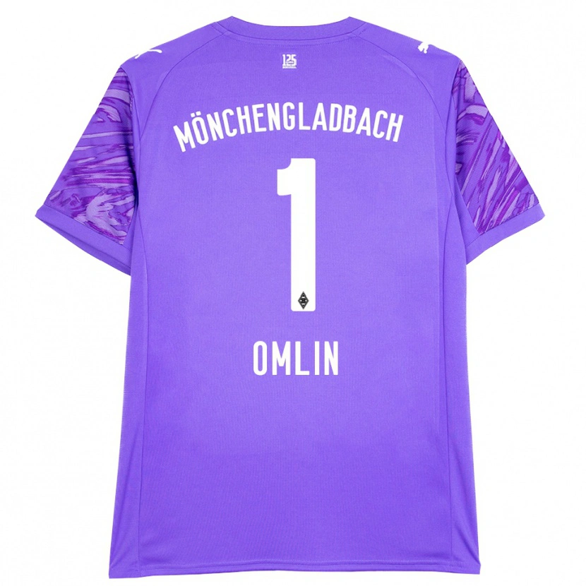 Danxen Mænd Jonas Omlin #1 Lilla Hvid Målmandstrøje 2025/26 Trøje T-shirt