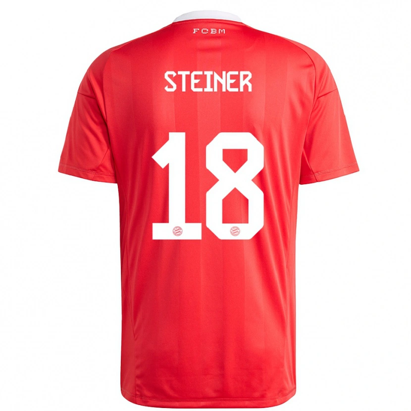 Danxen Mænd Michael Steiner #18 Rød Hvid Målmandstrøje 2025/26 Trøje T-shirt