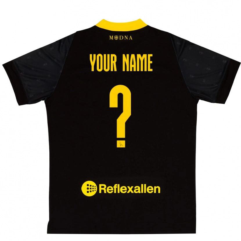 Danxen Mænd Modena FC Sort Gul Målmandstrøje 2025/26 Trøje T-shirt