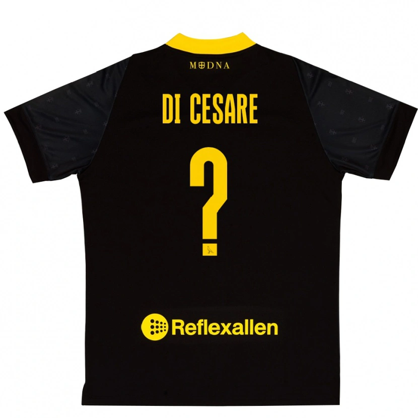 Danxen Mænd Gabriele Di Cesare #0 Sort Gul Målmandstrøje 2025/26 Trøje T-shirt