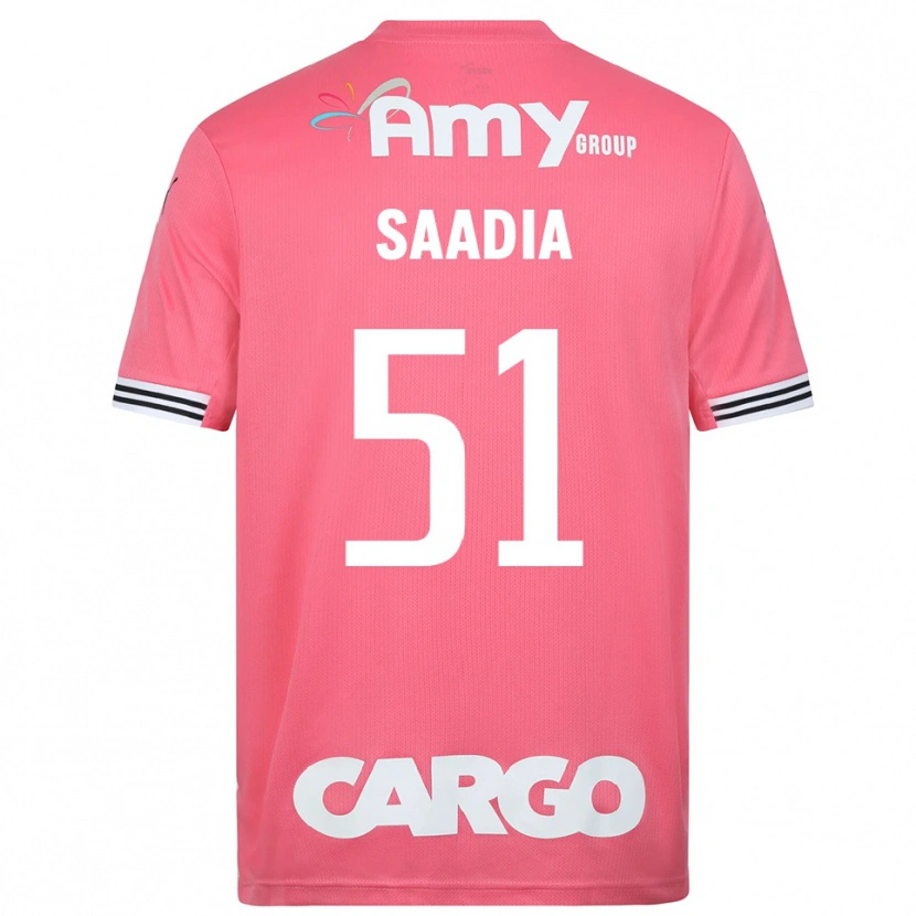 Danxen Mænd Shalev Saadia #51 Pink Hvid Målmandstrøje 2025/26 Trøje T-shirt
