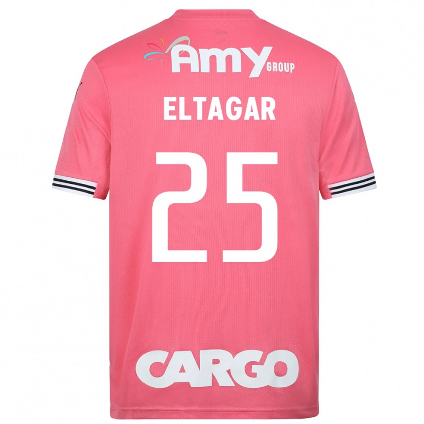 Danxen Mænd Barak Eltagar #25 Pink Hvid Målmandstrøje 2025/26 Trøje T-shirt