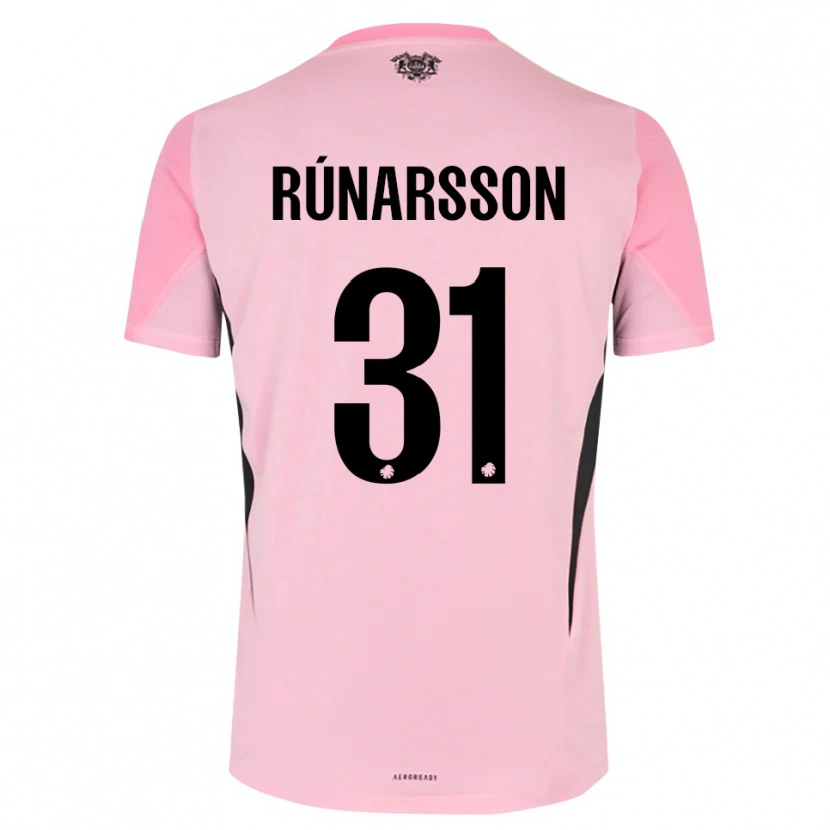 Danxen Mænd Rúnar Alex Rúnarsson #31 Pink Sort Målmandstrøje 2025/26 Trøje T-shirt