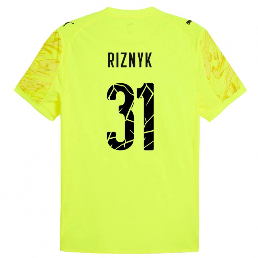 Danxen Mænd Dmytro Riznyk #31 Grøn Gul Målmandstrøje 2025/26 Trøje T-shirt