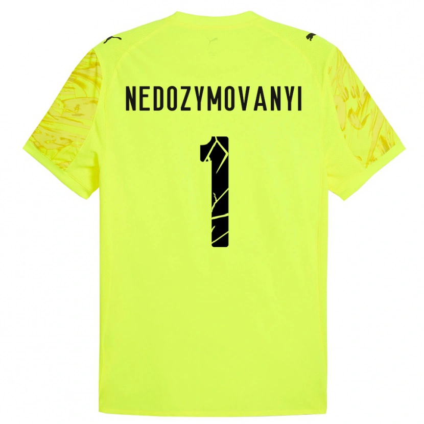 Danxen Mænd Artem Nedozymovanyi #1 Grøn Gul Målmandstrøje 2025/26 Trøje T-shirt
